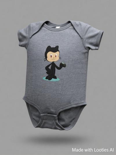 Grey GitHub Short-sleeved bodysuit
