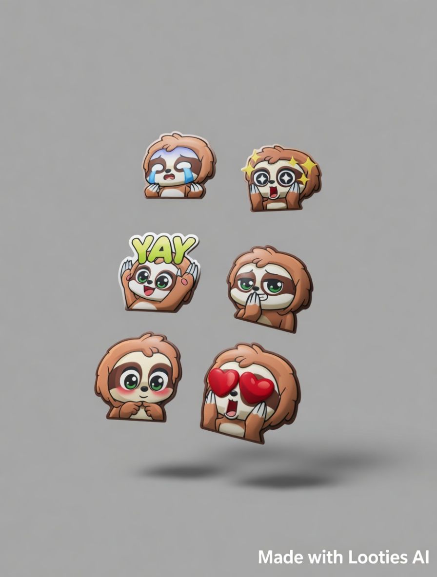 Pack of 6 Stickers from Unsloth AI - 1
