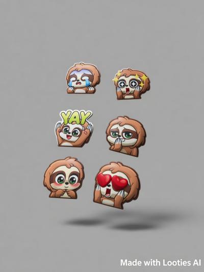 Pack of 6 Stickers from Unsloth AI