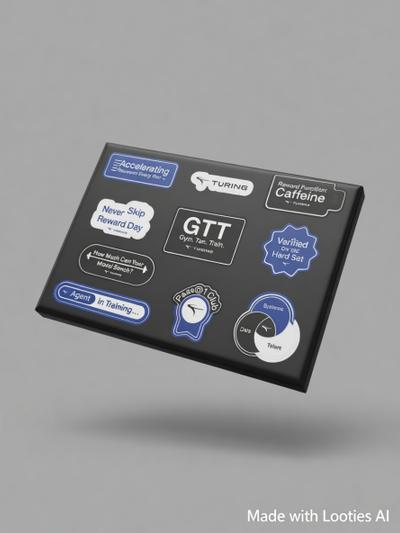 Board of 9 stickers Turing