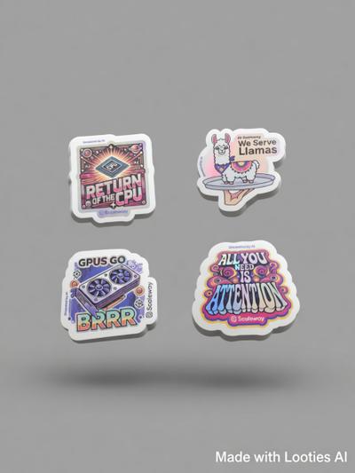 Scaleway AI Holographic Stickers x4