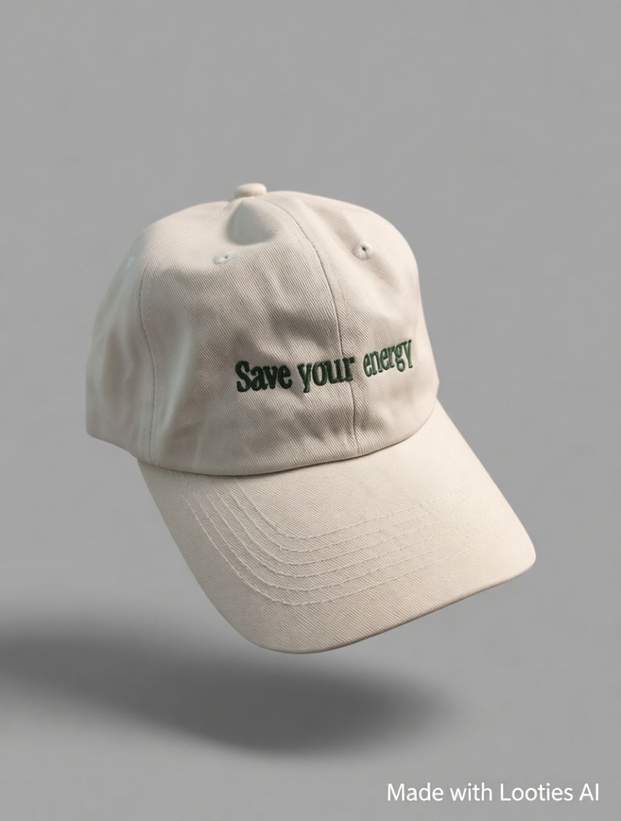 'save your energy' Beige Cap - 1