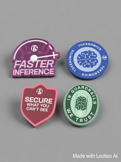 Pack of 4 Stickers AI Cybersecurity