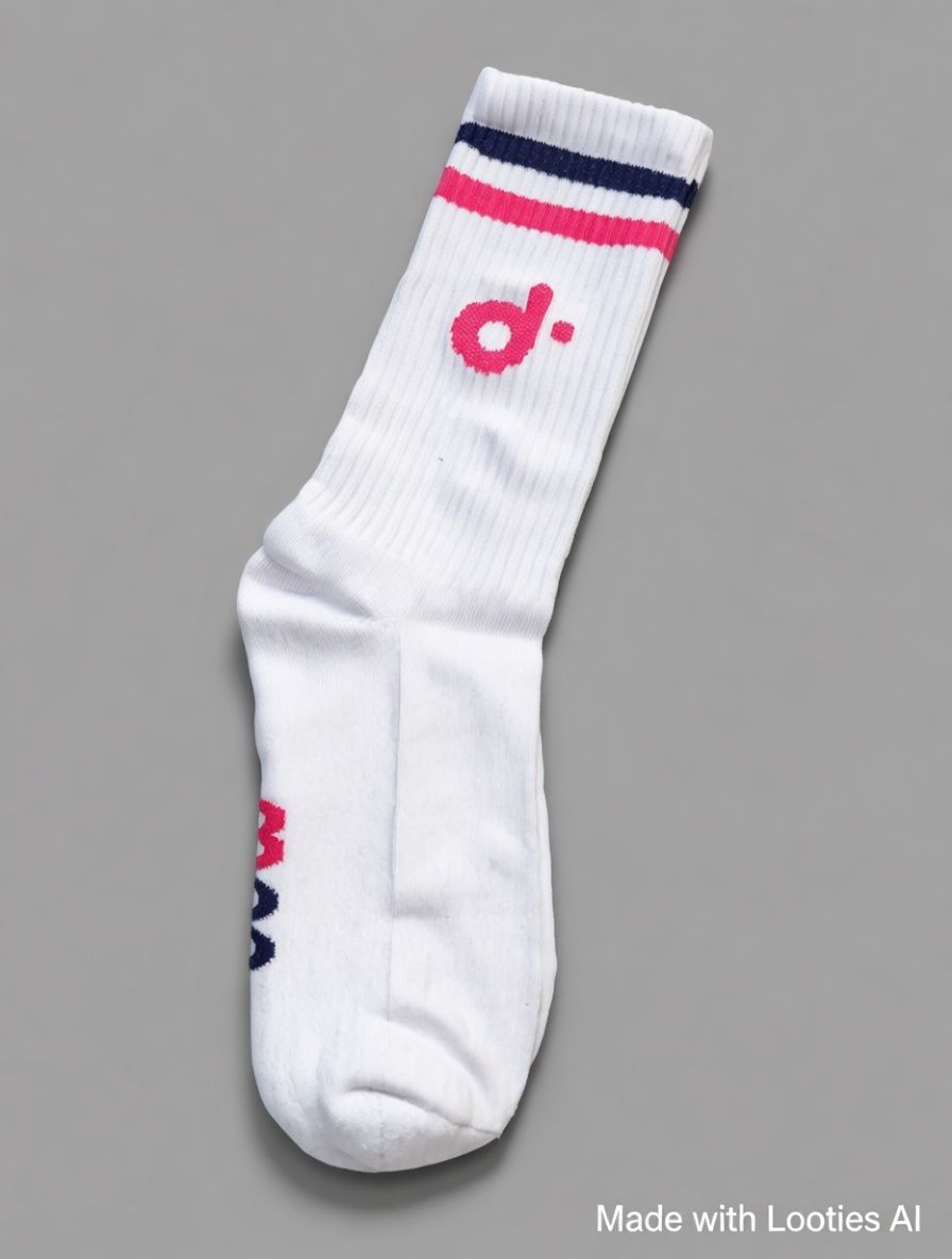 White & Pink DoIT Socks - 1