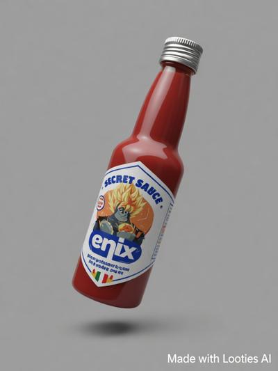 Enix Hot Sauce bottle