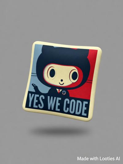 Sticker GitHub with a reference to Barack Obama